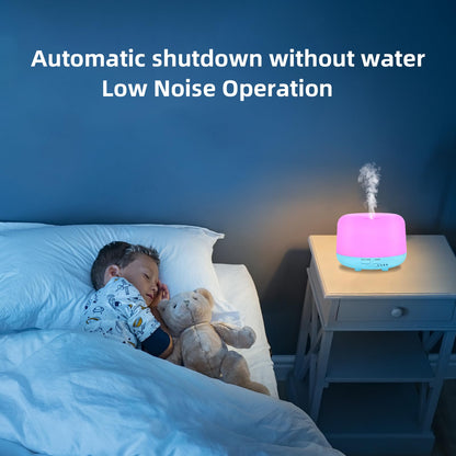 Oil Diffuser Humidifier 300ML,Electric Ultrasonic Air Aroma Diffusers Vaporizer,Scent Mist Defuser with Remote,Auto-Off,7led Color Changing Light for Large Bed Room,Home,Office