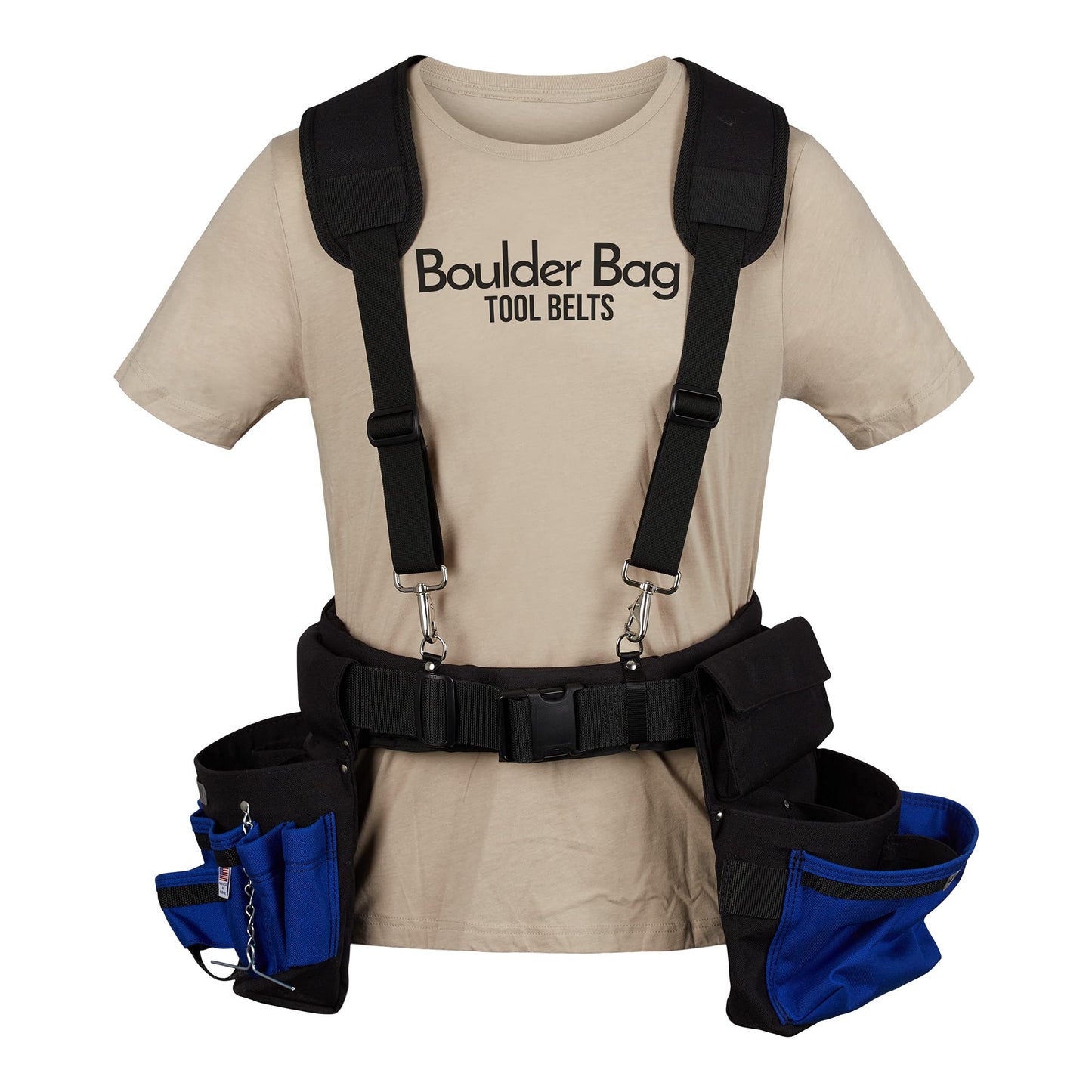 BOULDER BAG Comfort Padded Suspenders. (Tool Belt NOT included) High Tech Padded Suspenders w/Extreme Support and Comfort for your Tool Belt. Made by Boulder Bag. Suspenders Made in the USA