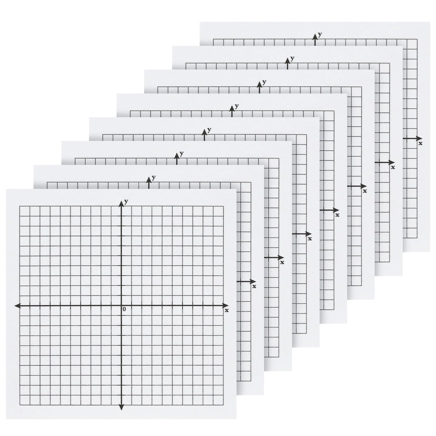 Graph Sticky Notes, 8 Pads, 3x3 Inch, Graph Paper Sticky Notes, Grid Sticky Notes, Coordinate Plane Sticky Notes for Office School Math Supplies
