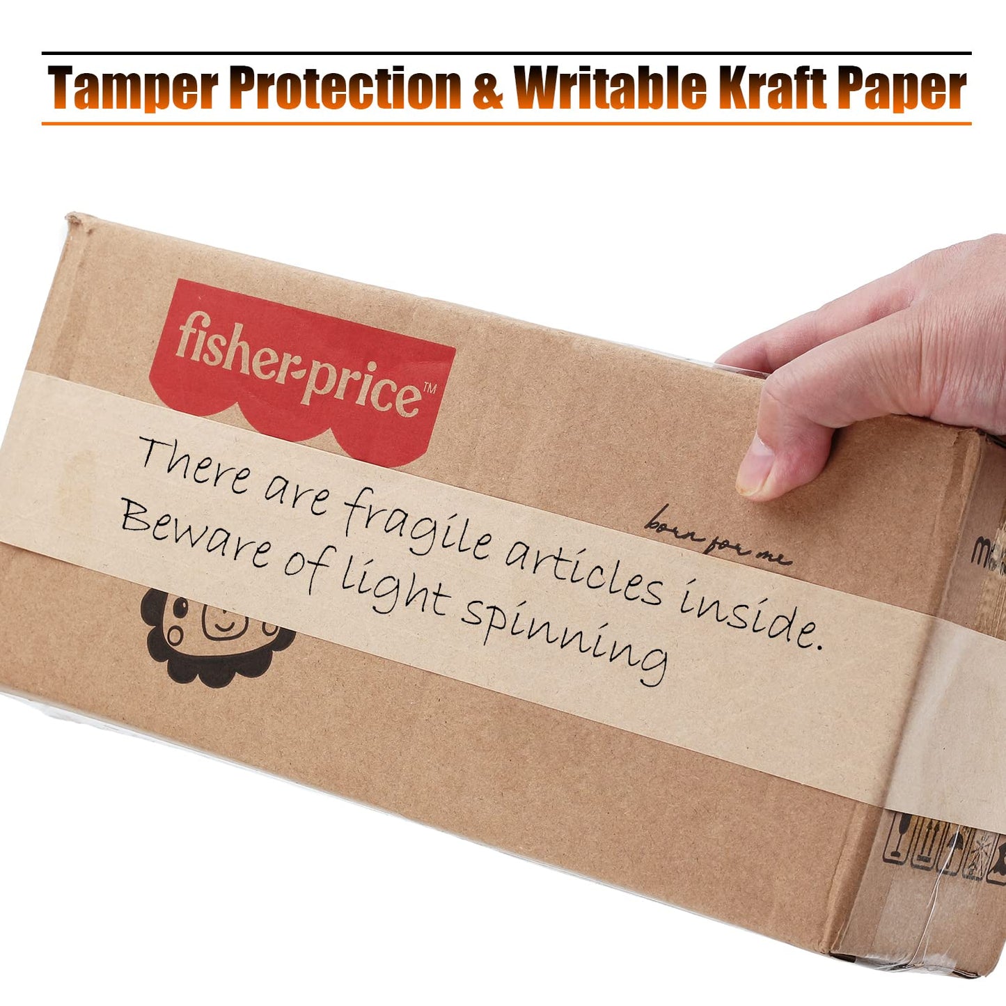 LLPT Kraft Paper Gummed Tape 2.75” x 66 Yards 2 Pack Reinforced Fiberglass Water Activated Kraft Tape Brown Packing Tape Heavy Duty for Mailing Shipping Sealing Boxes (PGB7060R02)
