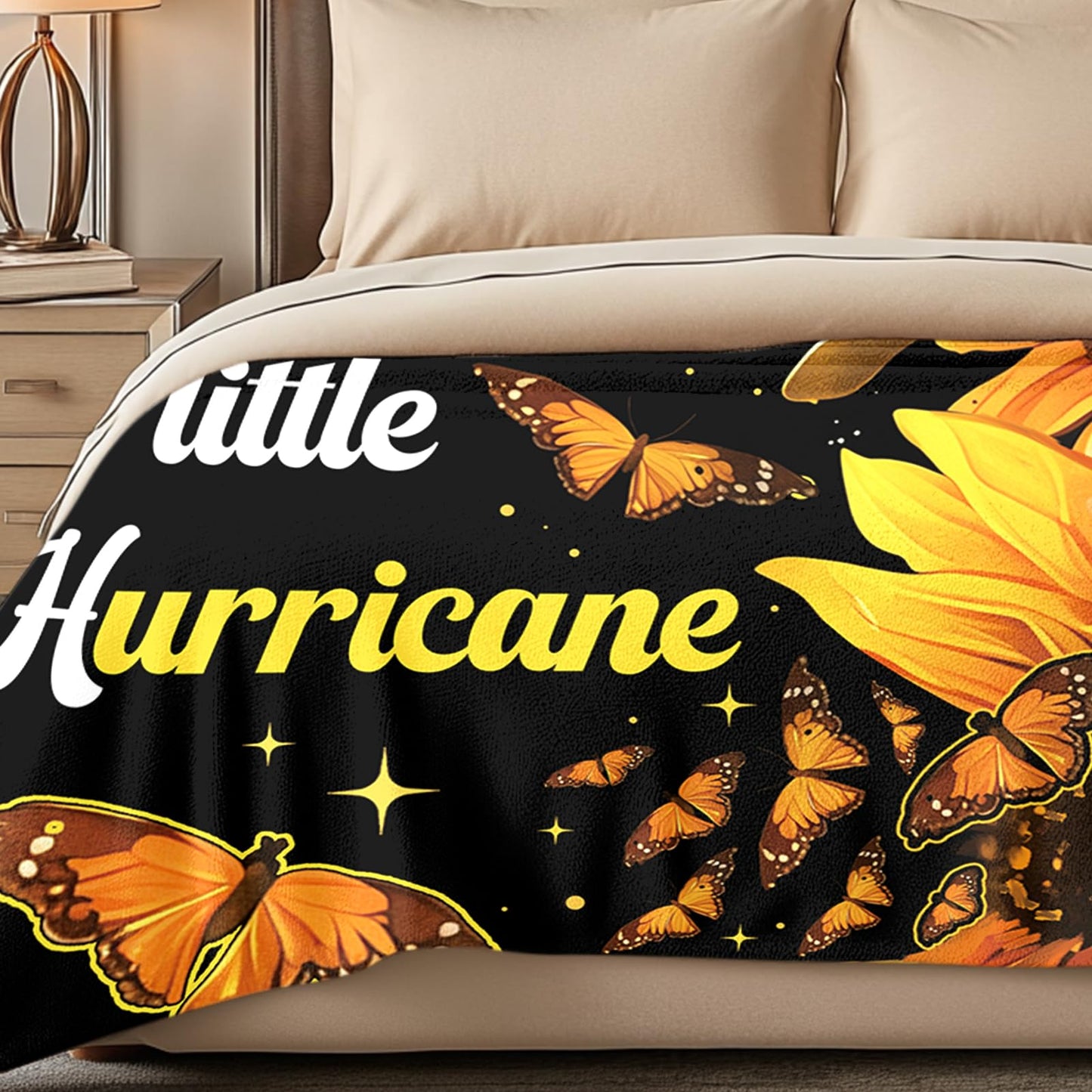 Sunflower Throw Blanket 50"x60" - Soft Fleece Blankets for Women, Sunflower Gifts for Christmas Valentines Day Mothers Day, Flower Butterfly Yellow Large Thick Blanket on Birthday, Holiday Decor