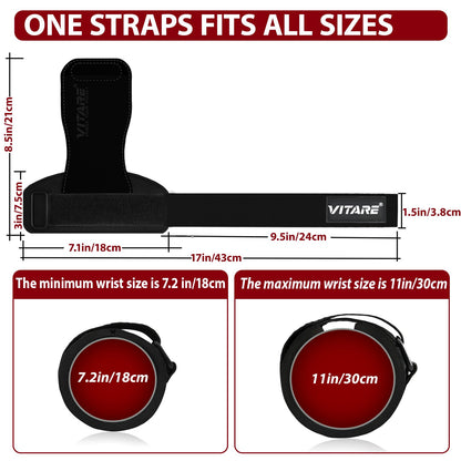 Weight Lifting Straps, Triple Leather Weightlifting Gym Wrist Straps, Gym Grips for Deadlifts, Pull-Ups, Powerlifting, Anti-Slip Gloves with Thickened Padding, Fitness Gifts for Men & Women - Pair