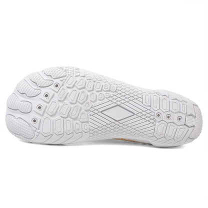 ITLXJR Water Shoes for Men and Women, Barefoot Aqua Socks, Wide Fit Beach Swimming Pool Shoes, Anti-Slip Outdoor Walking Hiking Kayaking Diving Surfing (Beige, Adult, Men, 8, Numeric, US Footwear Size System, Medium)