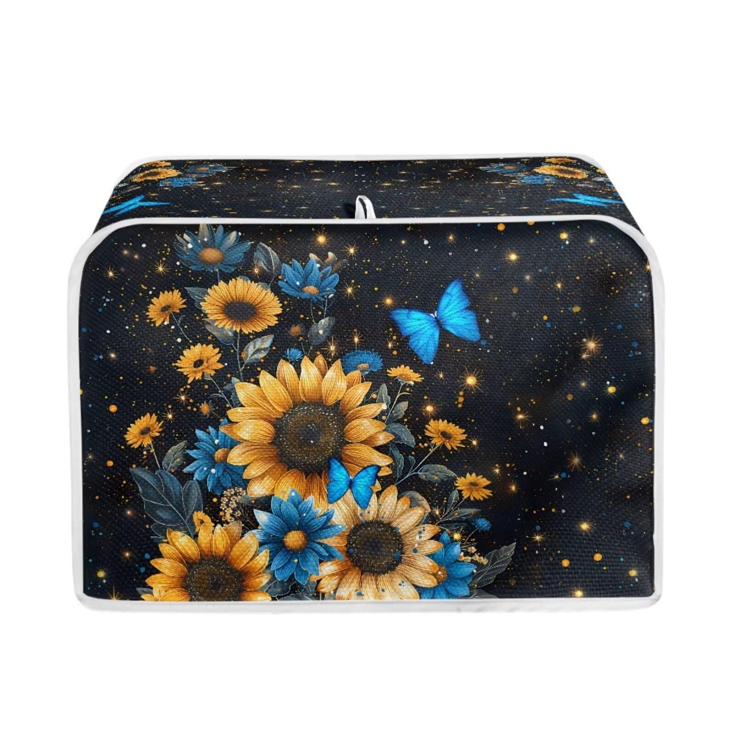 ASQVTIFE 4 Slice Toaster Covers for Kitchen Butterfly Dust Covers for Kitchen Appliances Sunflower Bread Machine Oven Dust Cover Top Handle Design Greasy Protection Anti Sputtering