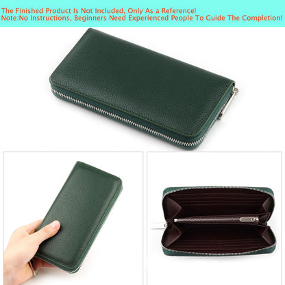 RIVEENY Leather Purse Templates, Acrylic Leather Patterns Templates for Women's Wallet Long Clutch Zip Around Travel Leather Purse