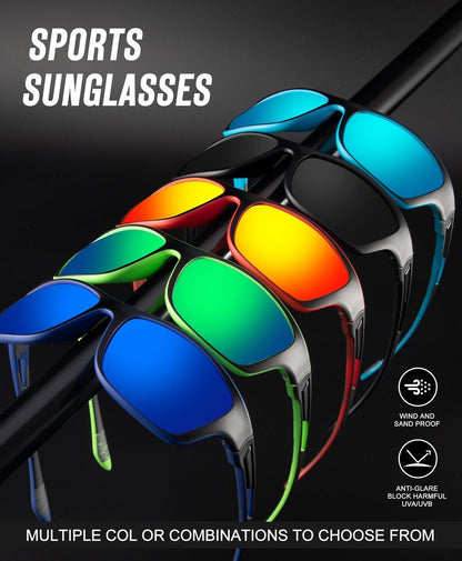 KALIYADI Polarized Sunglasses Men, Mens Sunglasses Polarized UV Protection for Driving Cycling Fishing