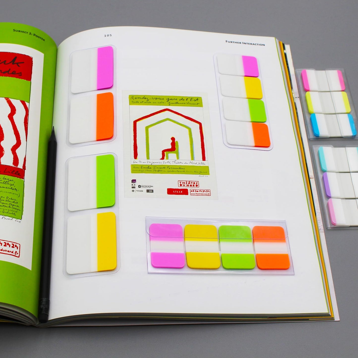 Extra Thick Tabs Flags Assorted Bright, 2 x 1.5 Inch Sticky Tabs, Easy to Post, 24 Tabs/Color, 96 Pages Total