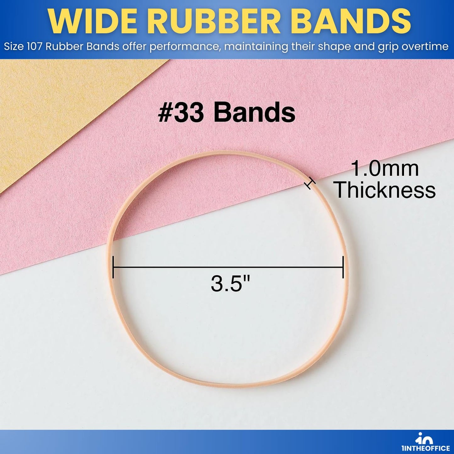 1InTheOffice Rubber Bands #33, 1 lb. Bag, 640/Pack