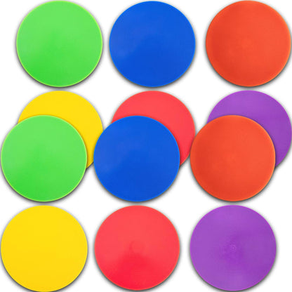 Vhxorrz 12pcs Spot Markers 9 Inch Floor dots Non-Slip Rubber Agility Markers for Football, Basketball Training Markers,School Activities, Exercise Drills