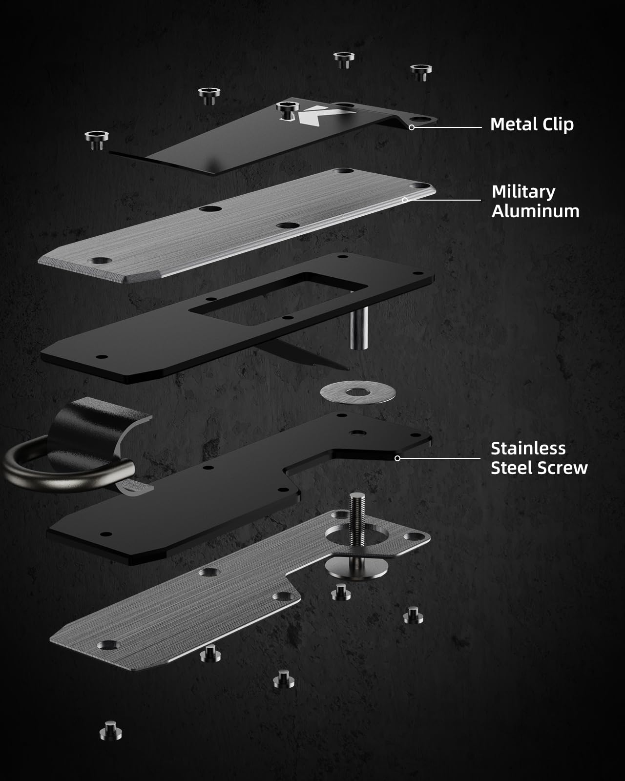 Keymarx Key Organizer for Men Compact Key Holder Minimalist Key Case Metal Key Chain Key Holder for Keychain Secures 2-5 Keys