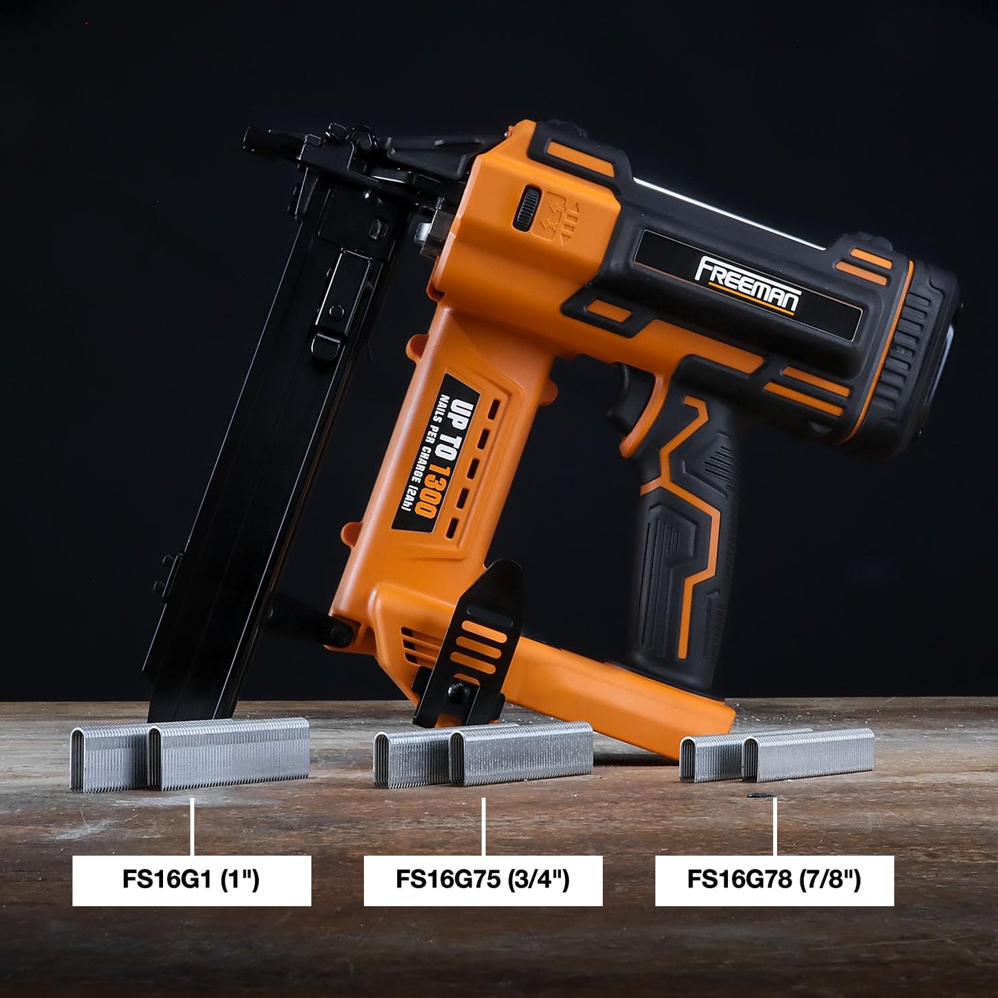 Freeman 20V Cordless Fencing Stapler Kit | 16-Gauge, 1” Staples | 1300 Shots Per Charge | Includes Battery, Fast Charger, Bag | PE20VFS16