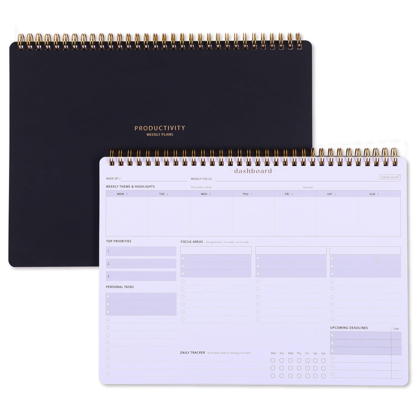 Weekly Academic Planner for Student - 54 Weeks Spiral Dashboard Desk Pad Is The Perfect Organizer for Managing Your School & Personal Life - Study Planner for Year Productivity