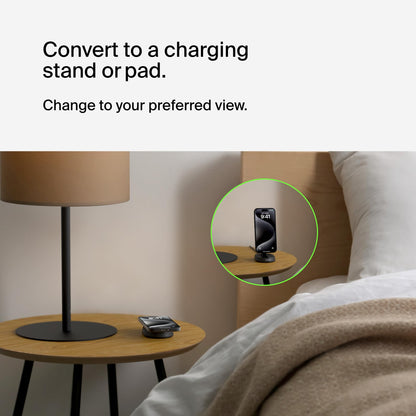 Belkin Magnetic Wireless Charging Pad 15W - MagSafe-Compatible Qi2-Certified Wireless Charging Station, iPhone Charger for Apple iPhone 16, 15, 14 Series, AirPods w/Non-Slip Base - Black (No PSU)