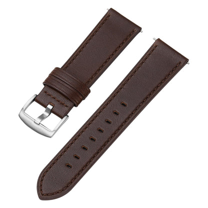 Afany Leather Watch Band 20mm, Quick Release Replacement Watch Strap, Dark Brown for Men Women