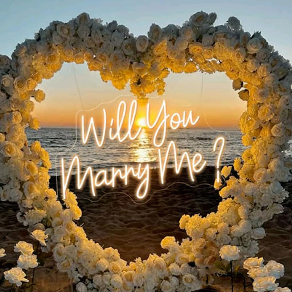 XIMAQIS Will You Marry Me Neon Sign 23inches Custom Wedding Dimmable Neon Light Sign Led Lights signs for Wedding Party Decor wedding Backdrop Home Wall Decor Gift for Her neon Art