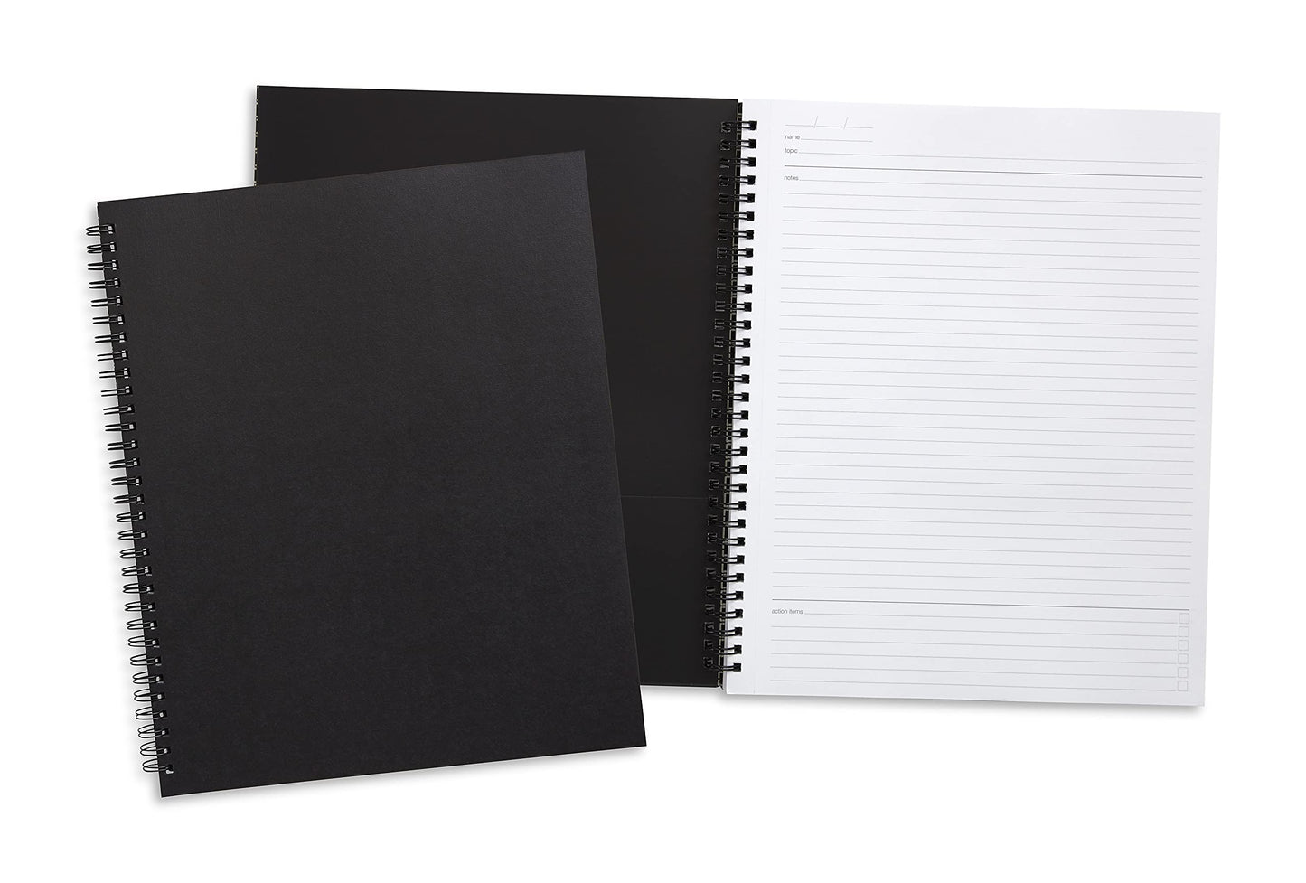 TRU RED Large Soft Cover Meeting Notebook, Black
