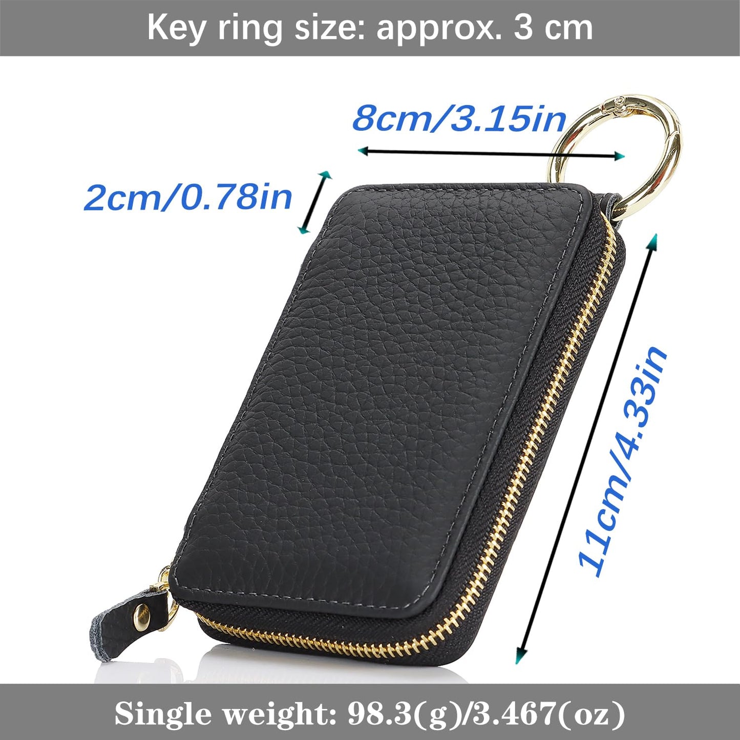 Cavor Compatible with MagSafe Wallet Genuine Leather Cash Wallets for Women, Magnetic Phone Wallet for iPhone 17 Pro Max/16/15/14/13/12, id Credit Card Holder with Mag safe Keychain-Black