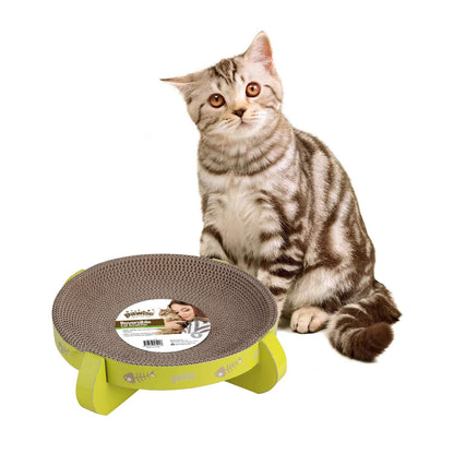 PAWISE UFO-Shaped Cat Scratcher Lounge – Reversible Cardboard Scratching Pad, Durable Cat Scratch Bowl & Bed, Interactive Scratcher for Indoor Cats & Kittens