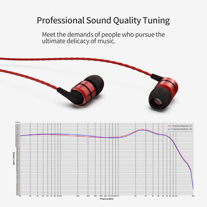 SoundMAGIC E80 Wired Earbuds No Microphone HiFi Stereo Audiophile Earphones Noise Isolating in Ear Headphones Comfortable Fit Super Bass Black Red