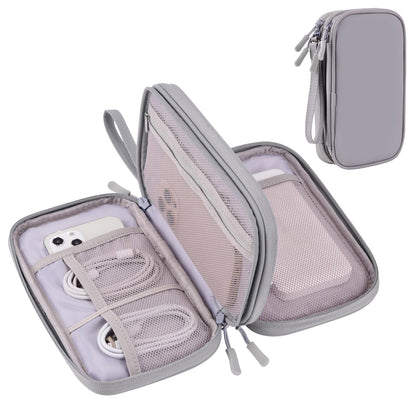 DDgro Travel Accessories Organizer Electronics Pouch for Keeping Certificates Charger/Power Bank/Cables/Mouse/Earphone (Medium, Black)