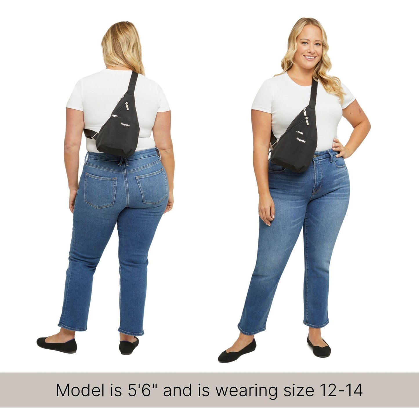 Baggallini Mini Sling - 12x7 Sling Crossbody Bag Backpack with Adjustable Shoulder Strap