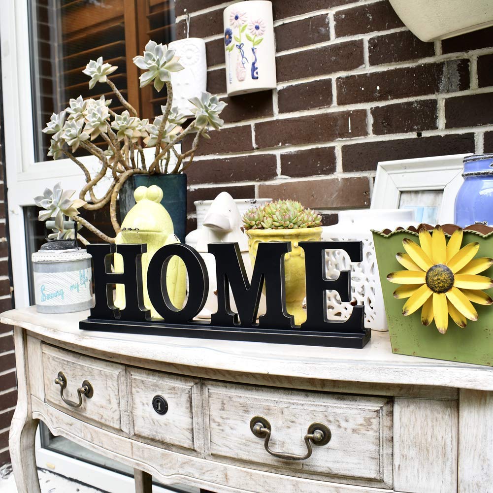 E-view Wooden Family Sign for Home Decor - Decorative Letters Tabletop Word Plaque Home Décor Accents Home