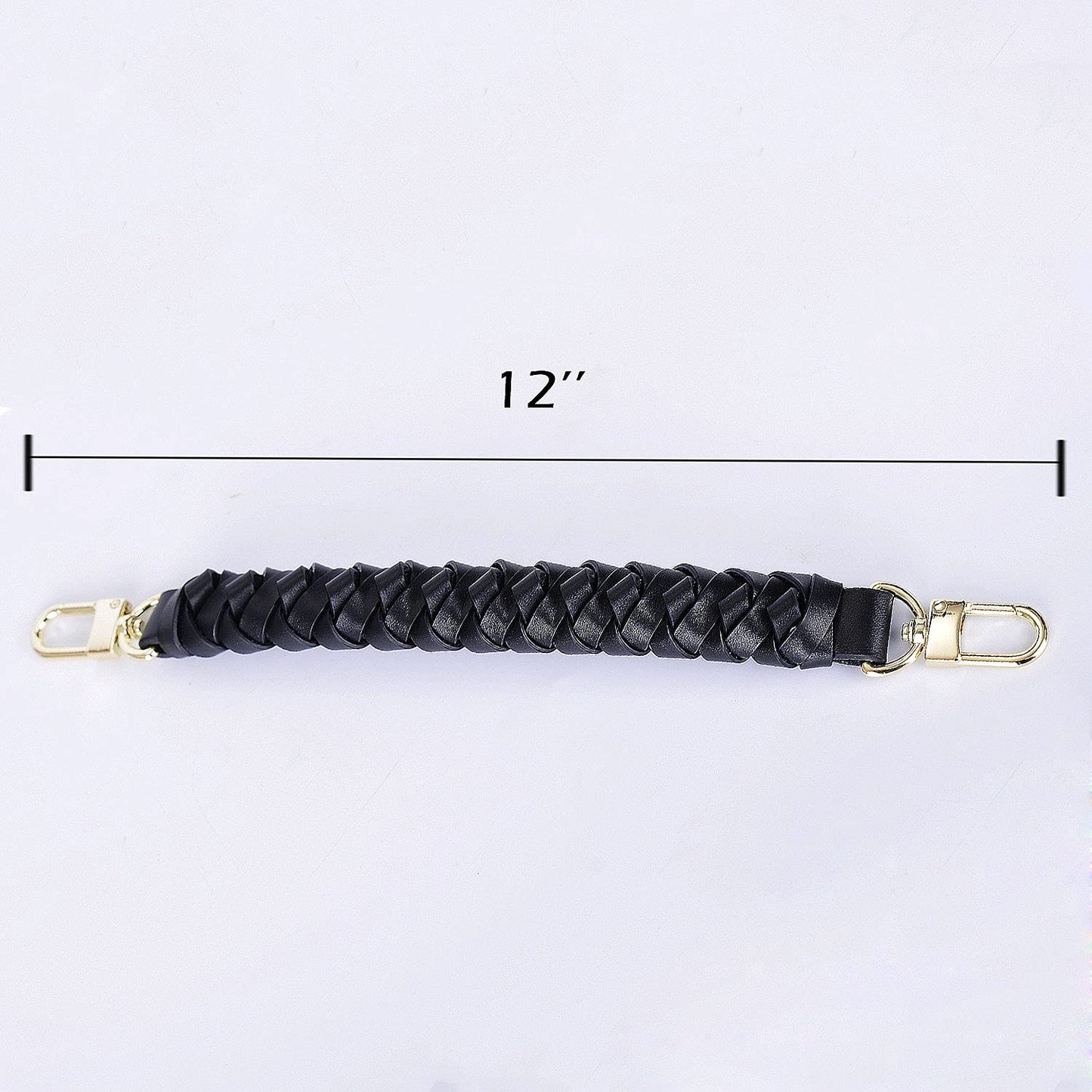 Genuine Vachetta Leather Braided Handle Compatible for Beaubourg Hobo Top Handle Neonoe Strap (12.2" L, Black)
