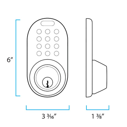 MiLocks DFL-02SN Electronic Touchpad Entry Keyless Deadbolt and Passage Lever Combo, Satin Nickel,7 x 4.5 x 10 inches