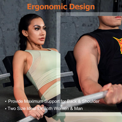 Plan4U Hip Thrust Back Pad for Squat Rack & Olympic Barbell Bar, Bench Press Back Pad, Versatile Space-Saving Workout Tilt-pad for Hip Thrust, Split Squat, Elevated Push-ups Glute Bridge Small