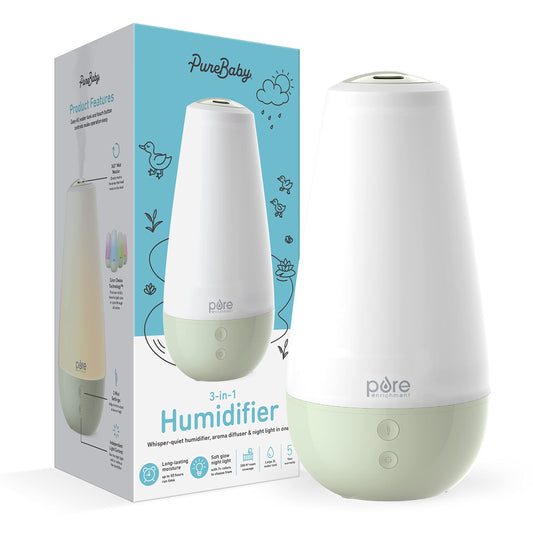 Pure Enrichment PureSpa XL 3-in-1 Cool Mist Humidifier, Essential Oil Diffuser & Mood Light - 2L Tank Provides Powerful Mist Coverage up to 350 sq ft in Bedroom, Office & Large Rooms