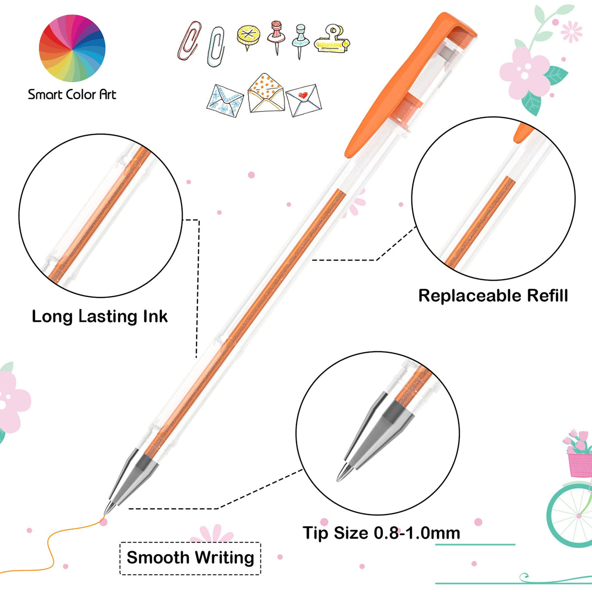 320 Pack Gel Pens Set, Smart Color Art 160 Colors Gel Pen with 160 Refills for Adult Coloring Books Drawing Painting Writing