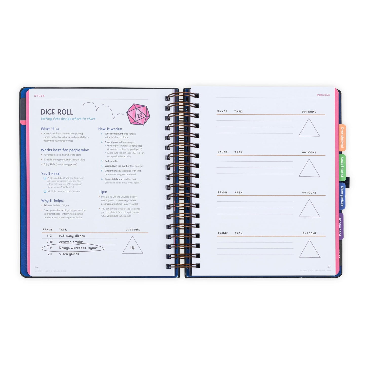 The Anti-Planner: How to Get Stuff Done When You Don't Feel Like It--Clean Edition, No Dates or Calendars ADHD activity planner for adults women kids, adhd tools, productivity planner