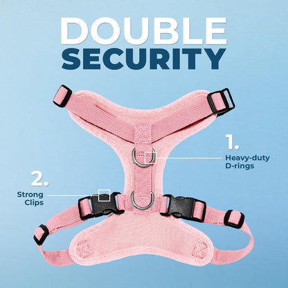Voyager Step-in Lock Pet Harness - All Weather Mesh, Adjustable Step in Harness for Cats and Dogs by Best Pet Supplies - Pink, M