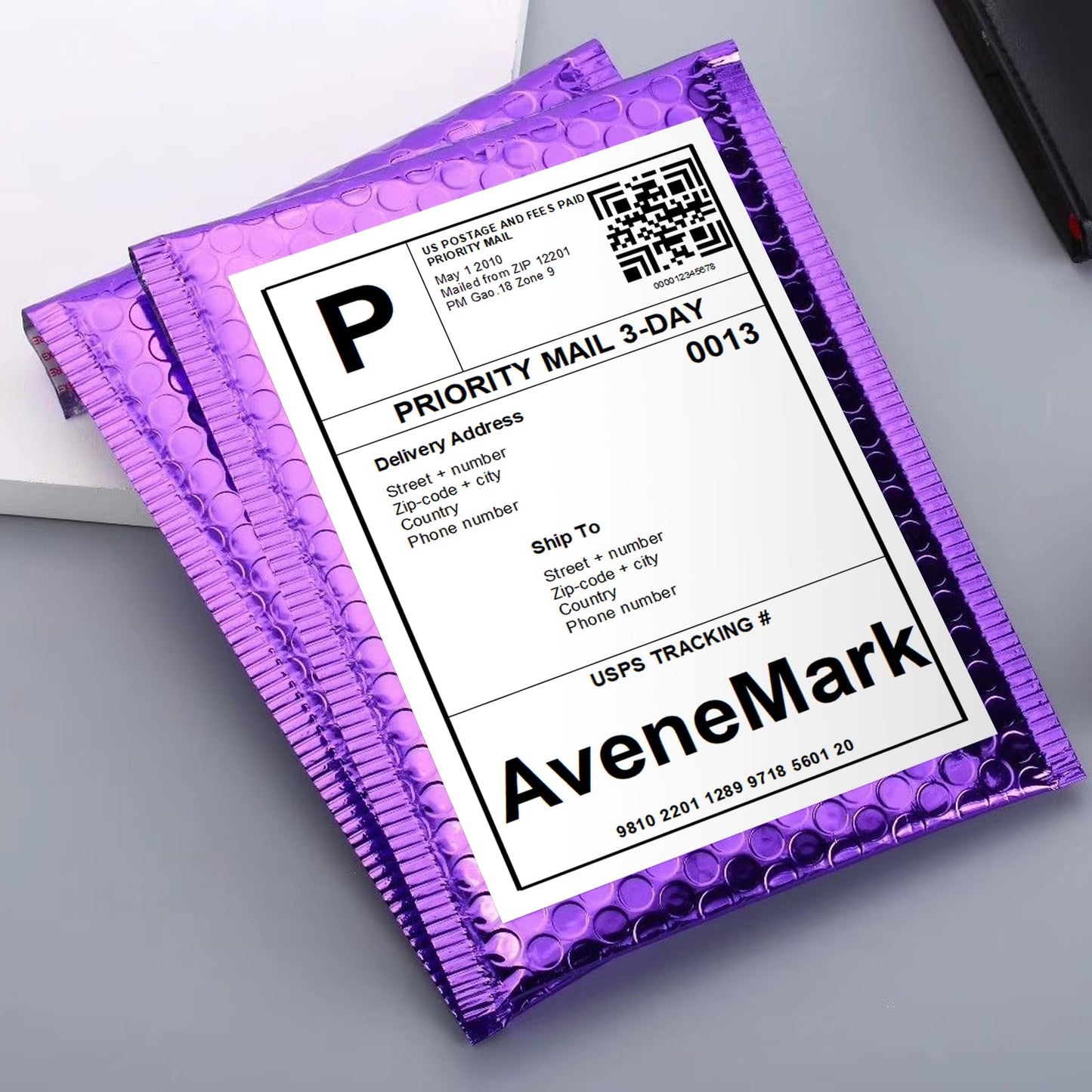 100 Sheets 8.5" x 11" Full Sheet Label Sticker Paper for Laser & Inkjet Printers,AveneMark 100 Labels Self Adhesive 8-1/2" x 11" Printable Full Page Address Shipping Labels