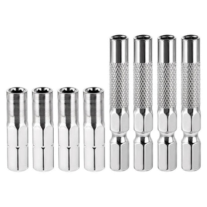 8Pcs 1/4 to 4mm Bit Adapter, Hex Screw Driver Bits Adapter Magnetic 1/4 to 4mm Drill Extension Bit Holder for Precision Bits Set