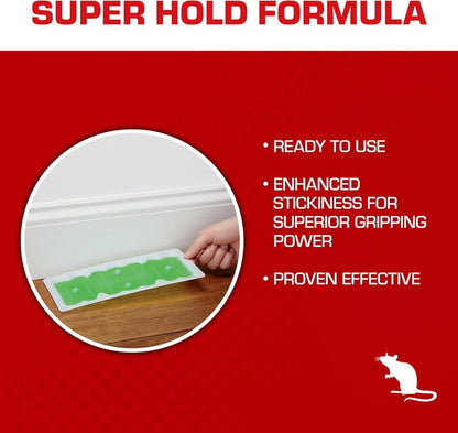 Tomcat Super Hold Glue Traps - Effective Rat & Mouse Control | Ready-to-Use, 2 Traps