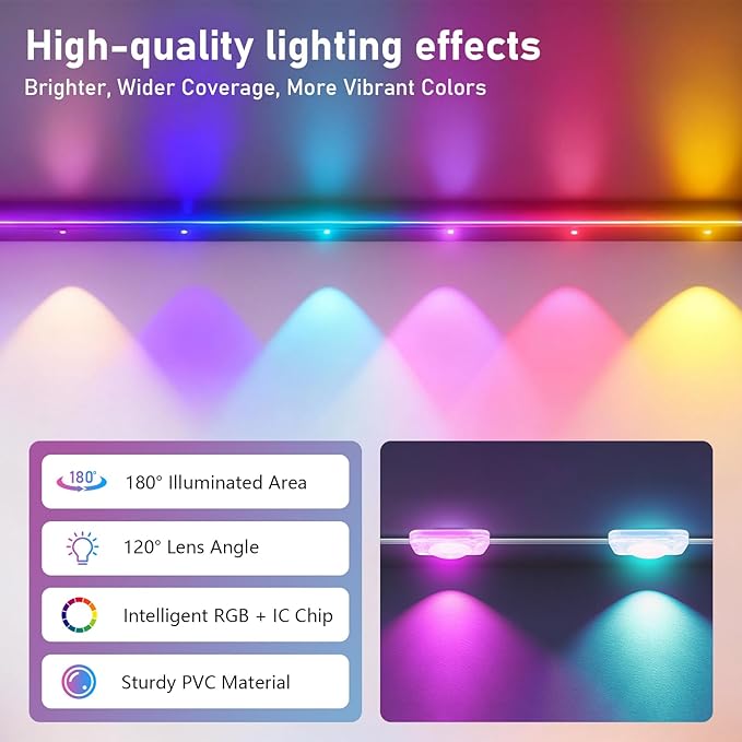 300FT Christmas Permanent Outdoor Lights,RGB+IC Eaves Lights with App & Remote Control,DIY Multi-Color Scene Modes,IP67 Waterproof,Outdoor Strings for House,Holiday Decorations for Christmas