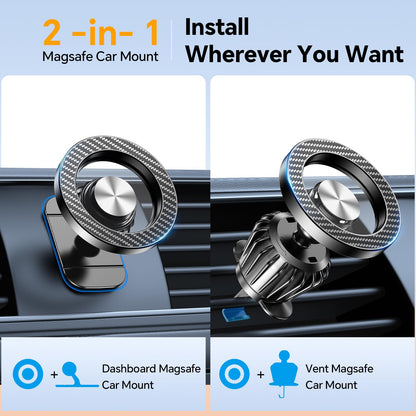 Kaistyle for Magsafe Car Mount【20 Strong Magnets】Magnetic Phone Holder for Car Phone Holder Mount Dash Mounted Holders Cell Phone Holders for Your Car Accessories for Women Men for iPhone 17 16 15 14