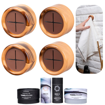 HEFA Towel Hooks, Towel Holder, Dish Towel Holder, Kitchen Organization, Kitchen Towel Hook, Kitchen Towel Holder, Hand Towel Holder, Kitchen Gadgets, Kitchen Essentials, Bathroom Accessories, 4 Pack