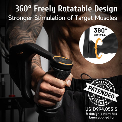 MOST GRIP Ergonomic Non-Slip D Handle Cable Attachment, Cable Machine Handles for LAT Pulldown, Gym Handles for Cables with Capacity Up to 600LBS