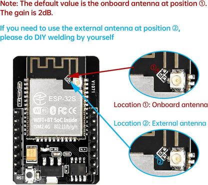 ESP32 CAM Development Board, Aideepen ESP32-CAM MB WiFi/Bluetooth Development Board, DC 5V Dual Core Development Board with 2.4G Antennas IPEX, OV2640 Camera TF Card Module