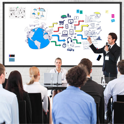 H-Qprobd 8'x4' Large Whiteboard with Aluminum Frame - 96"x48" Magnetic Dry Erase Board Commercial-Grade Wall Mounted | Ideal for Office Presentations, Classroom Teaching & Professional Workspace