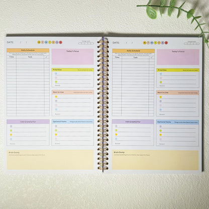 ADHD Daily Planner for Neurodivergent Adults - Focus & Thrive Planner, Undated Task Management Organizer, Productivity Planners for Women to Stay Organized - Larger Size 7 * 10in (Purple)