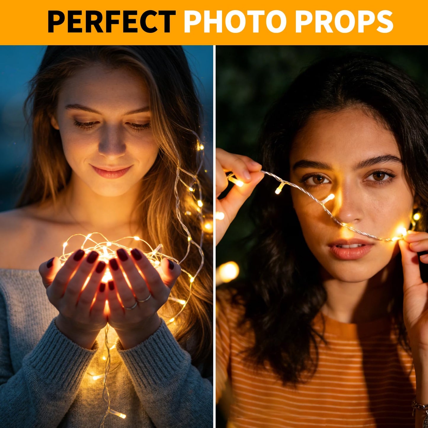 LUMLLSAJI 100 LED Fairy Lights 33 ft LED Twinkle Lights 8 Modes Plug-in with Memory Function White String Light for Bedroom Xmas Tree Wreath Patio Party Spring Outdoor Christmas Decor