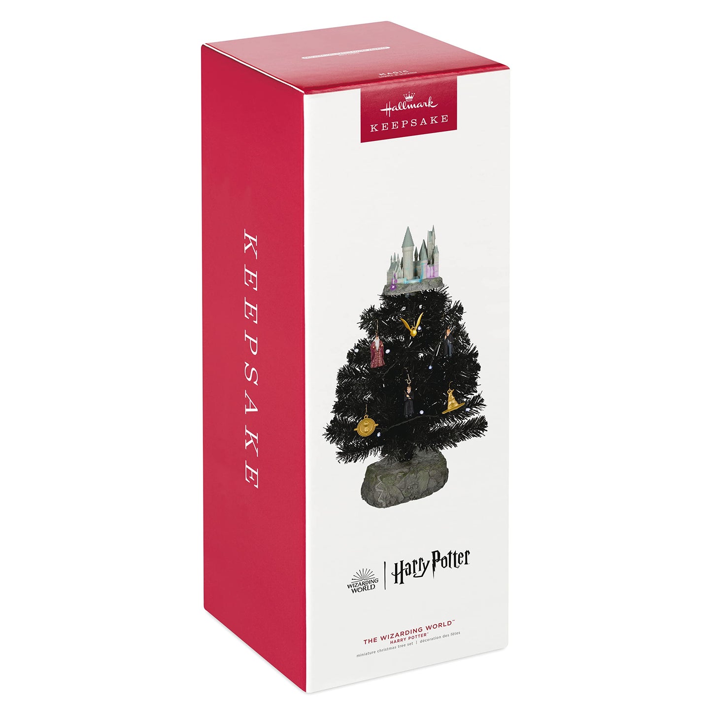 Hallmark Keepsake Christmas Ornament 2022, Miniature Harry Potter The Wizarding World Mini Set with Tabletop Tree Set