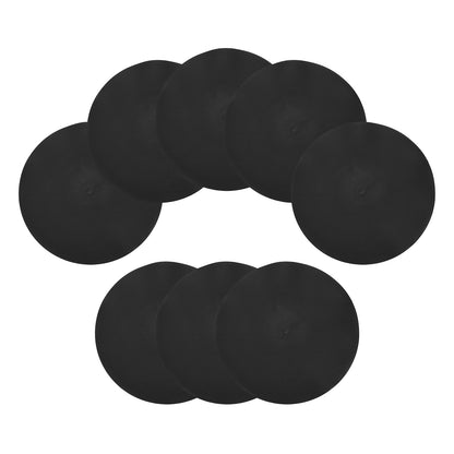 YELARXI Spot Markers for Agility Dot, Non-Slip Poly Spots Floor Dots Flat Field Soccer Training Equipment 9 in & 8 Pcs & Black -Fitting for (Gym/Sports/Training/PE Games/Dance)