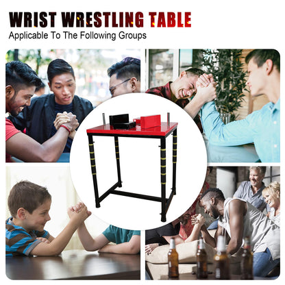 INNOLIFE Professional Arm Wrestling Battle Table, Arm Strength Training Equipment Competition Training Arm Wrestling Table for Use in Home Gym, Red