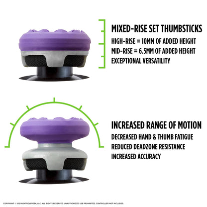 KontrolFreek FPS Freek Galaxy Performance Kit for Xbox One and Xbox Series X Controller | Includes Thumbsticks and Grips | Purple