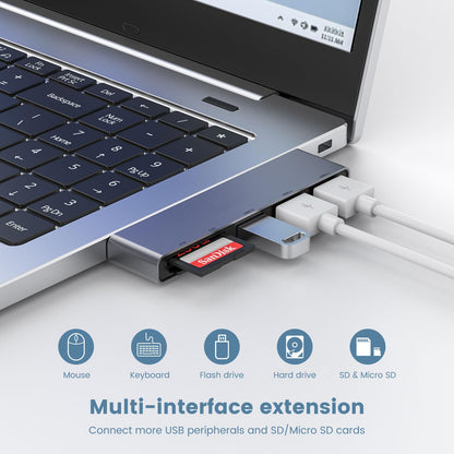 Fidioto USB Hub, 4-Port USB Splitter(1 * 3.0 Hub, 3 * 2.0 Hub) USB Splitter USB Expander for Laptop,Windows PC,Mac,Printer,Flash Drive,Mobile HDD, Notebook PC