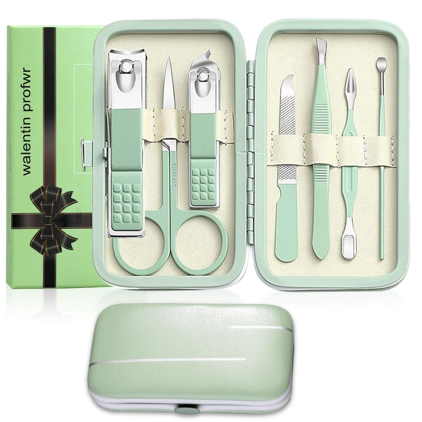 Manicure Set Nail Clipper Set Men Women Nail Clippers Toenail Fingernail Cutters Personal Care Tools Manicure Pedicure Tools with Travel Case Grooming Kit Present for Men Women Family Friends